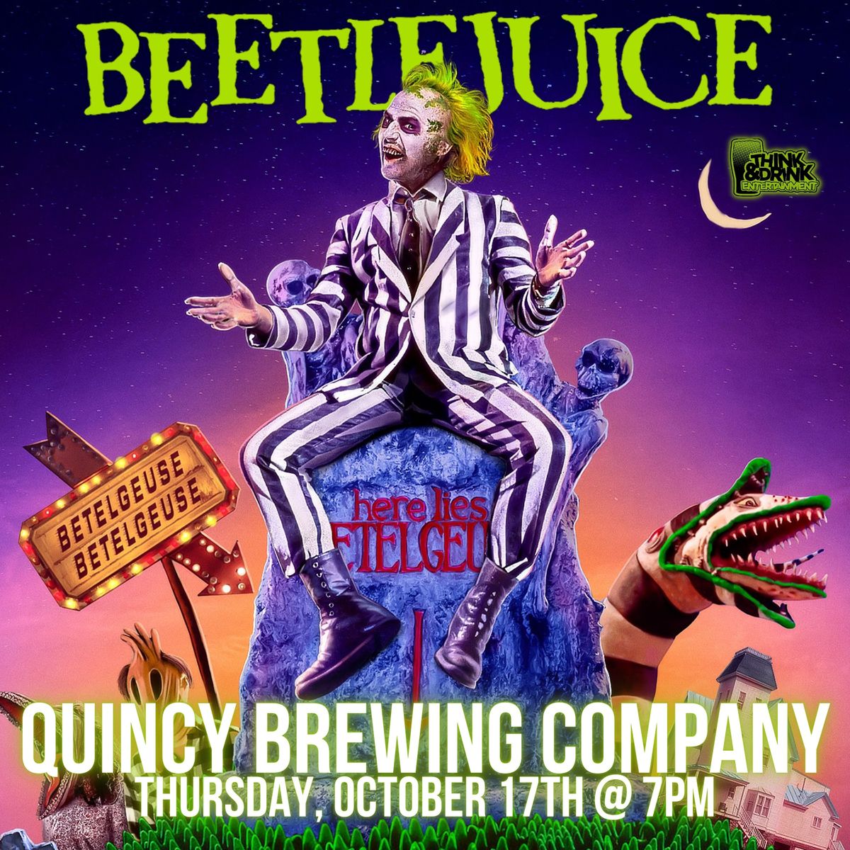 Beetlejuice Trivia @ Quincy Brewing Co (Quincy, IL) \/ Thursday, October 17th @ 7pm