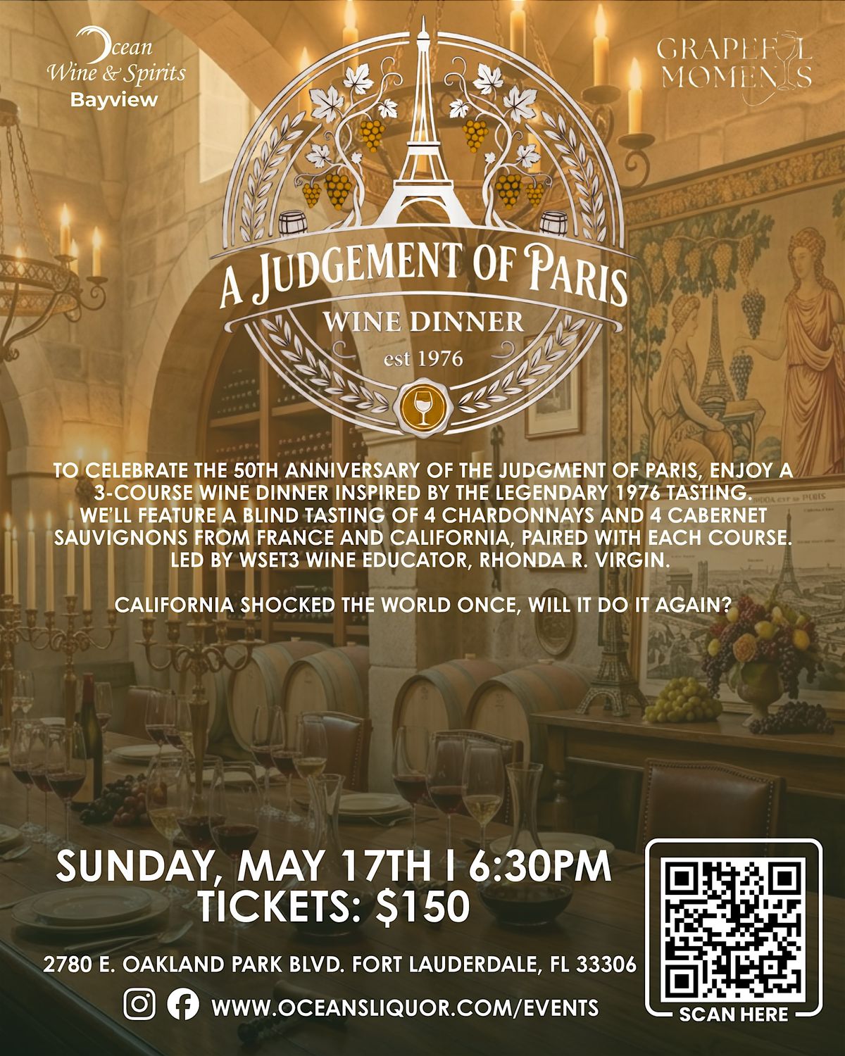 A Judgement of Paris Wine Dinner
