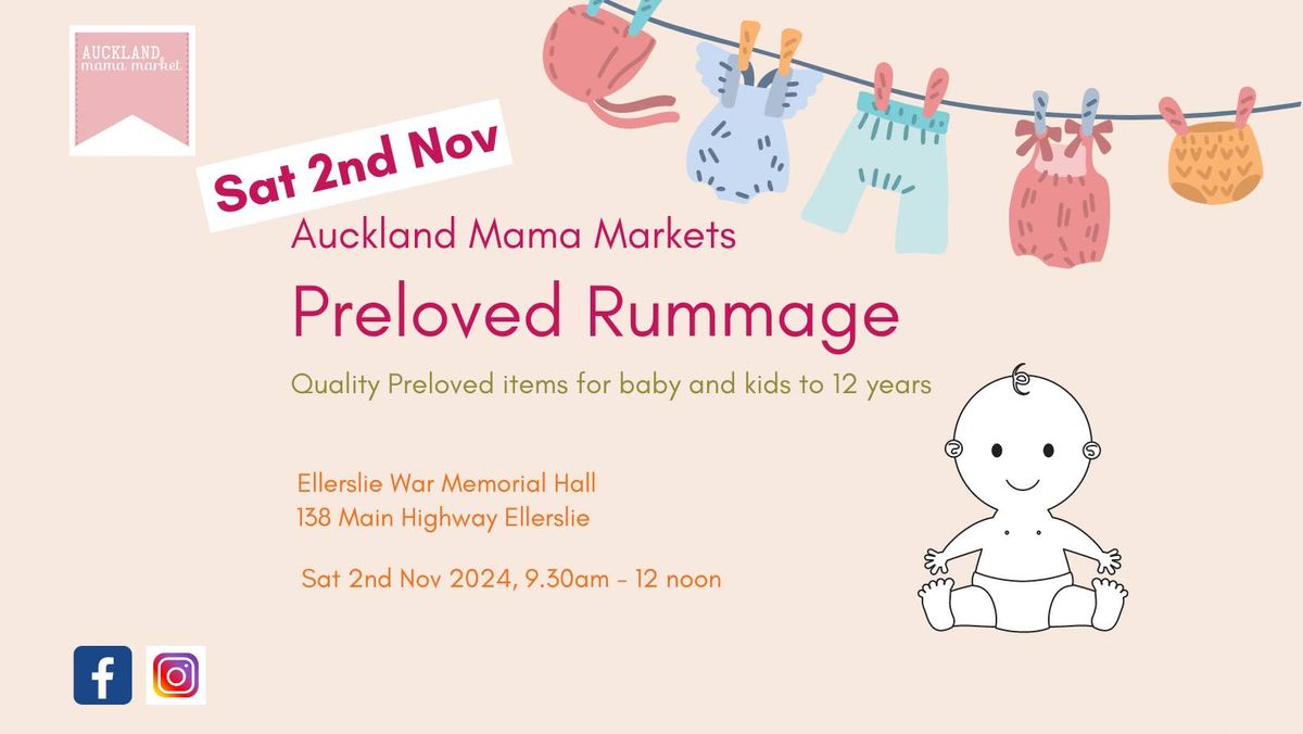 PRELOVED Rummage - Nov 2024 Auckland Mama Markets