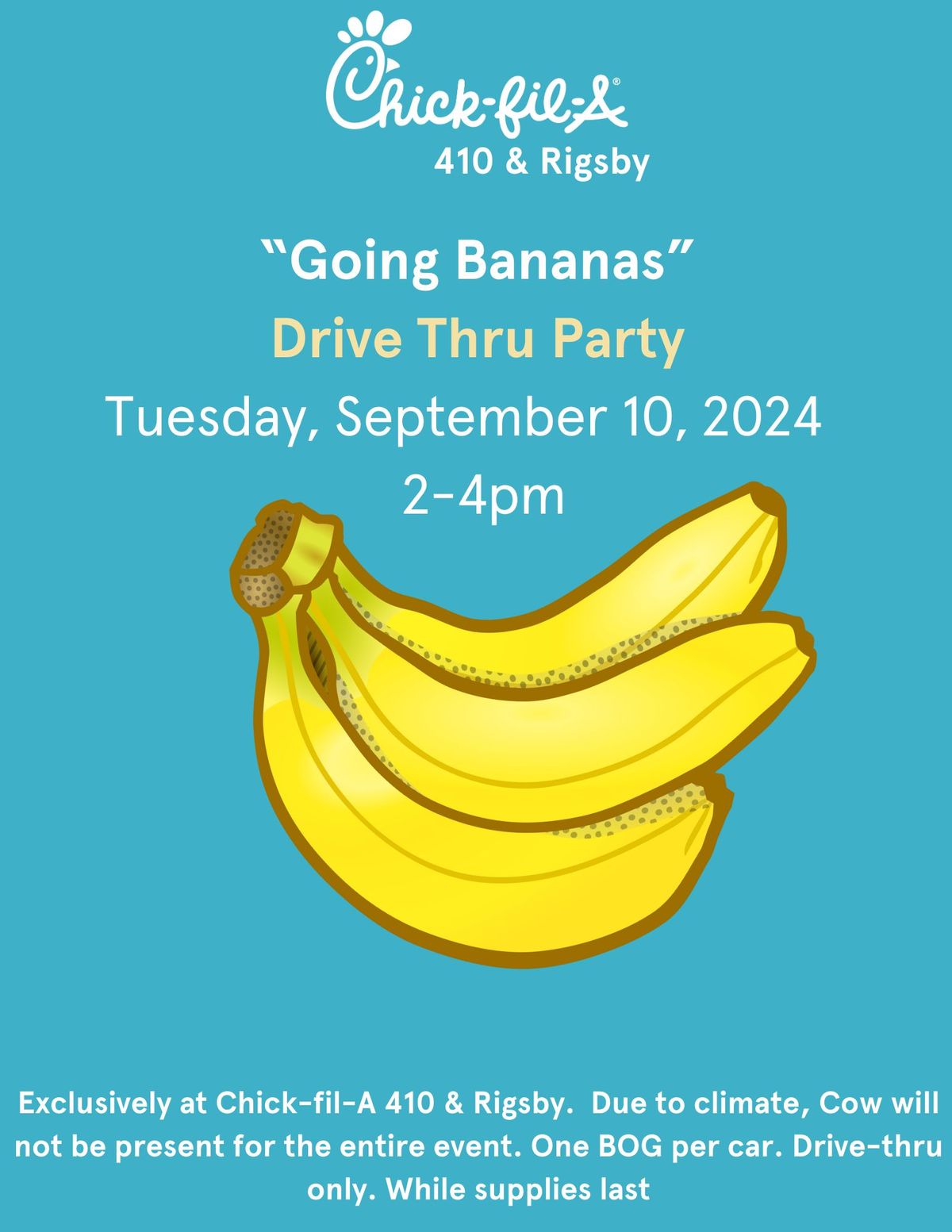 "Going Bananas" Drive-Thru Party