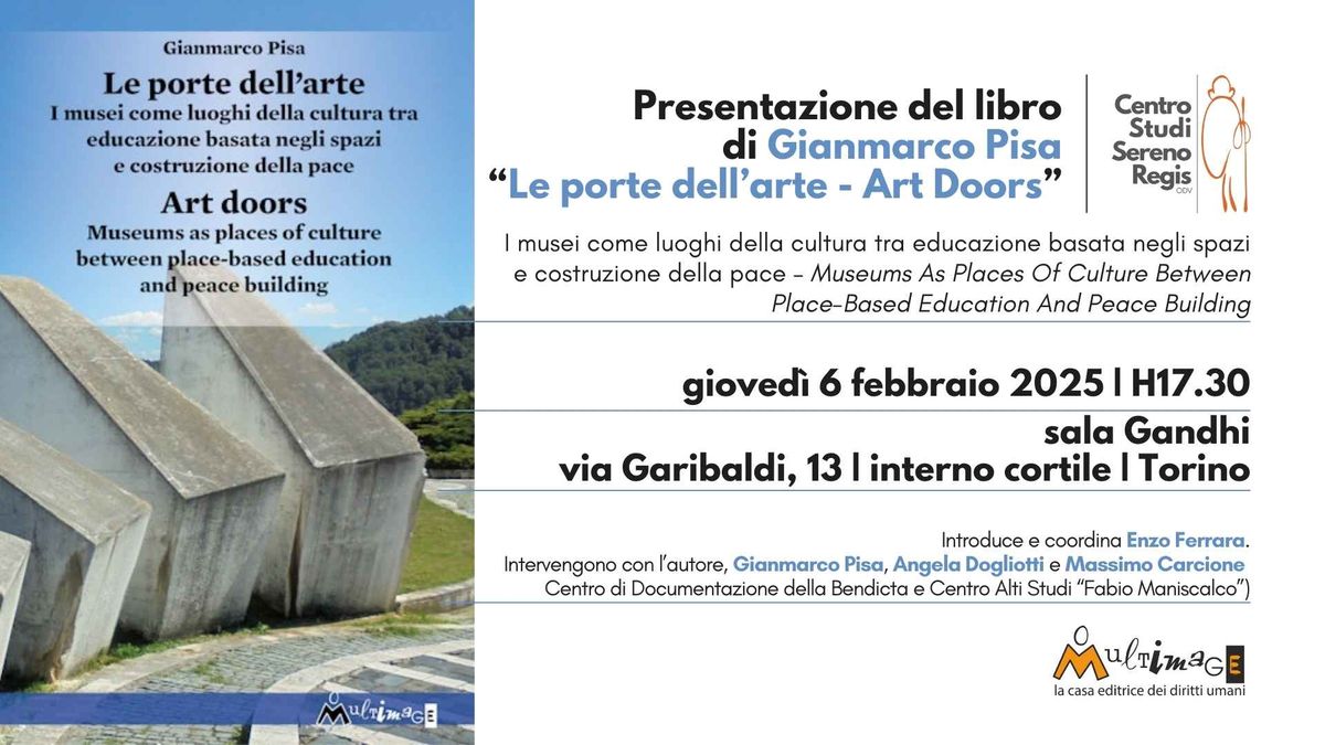 Presentazione del libro \u201cLe porte dell\u2019arte \u2013 Art doors\u201d di Gianmarco Pisa