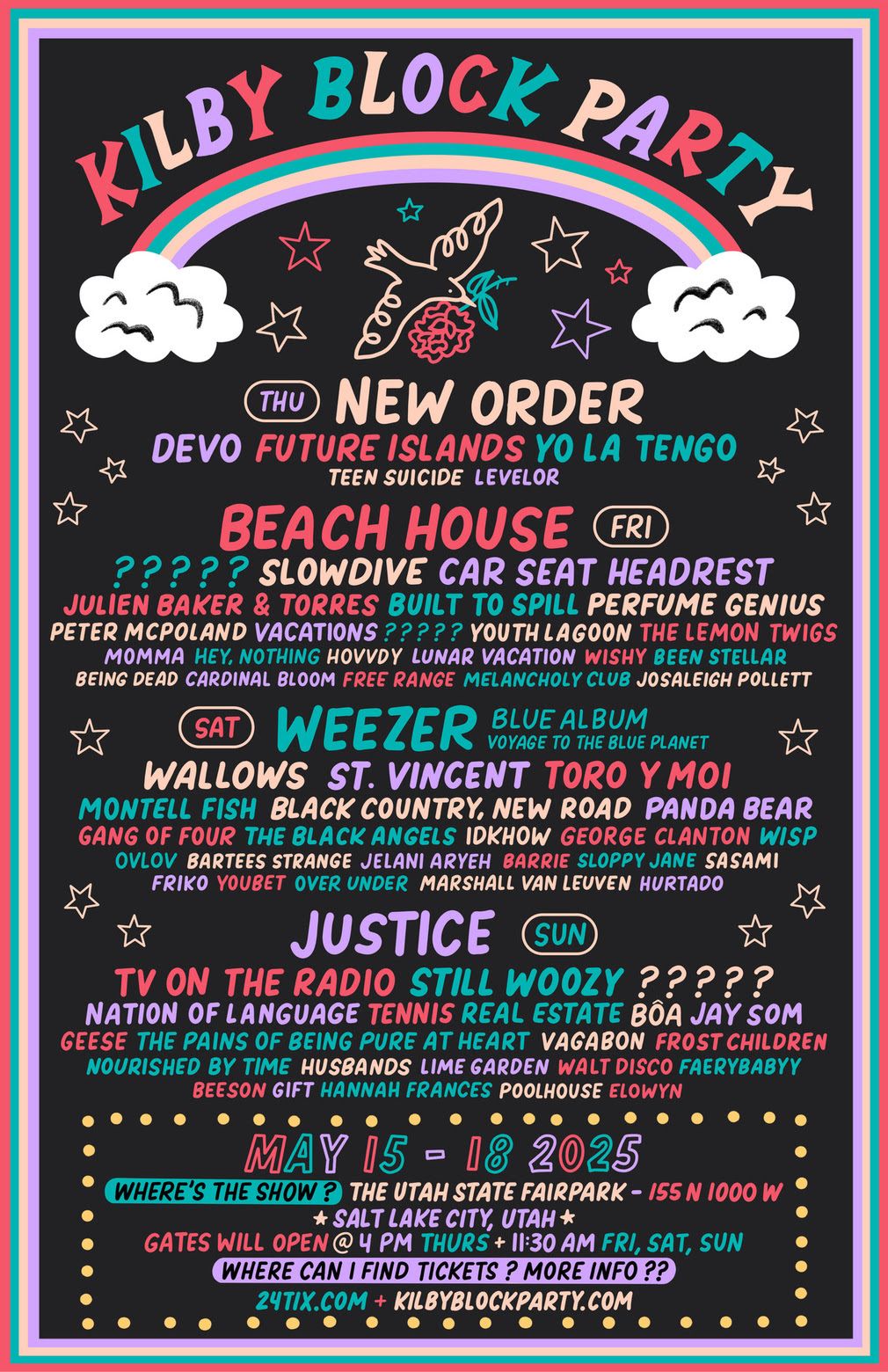 Kilby Block Party 6: New Order  Beach House  & Weezer - 4 Day Pass