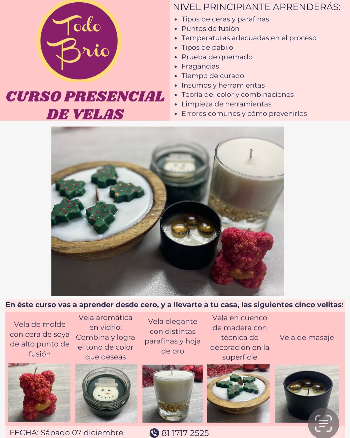 CURSO presencial de VELAS principantes \u00a1Aprende a hacer velas desde cero!