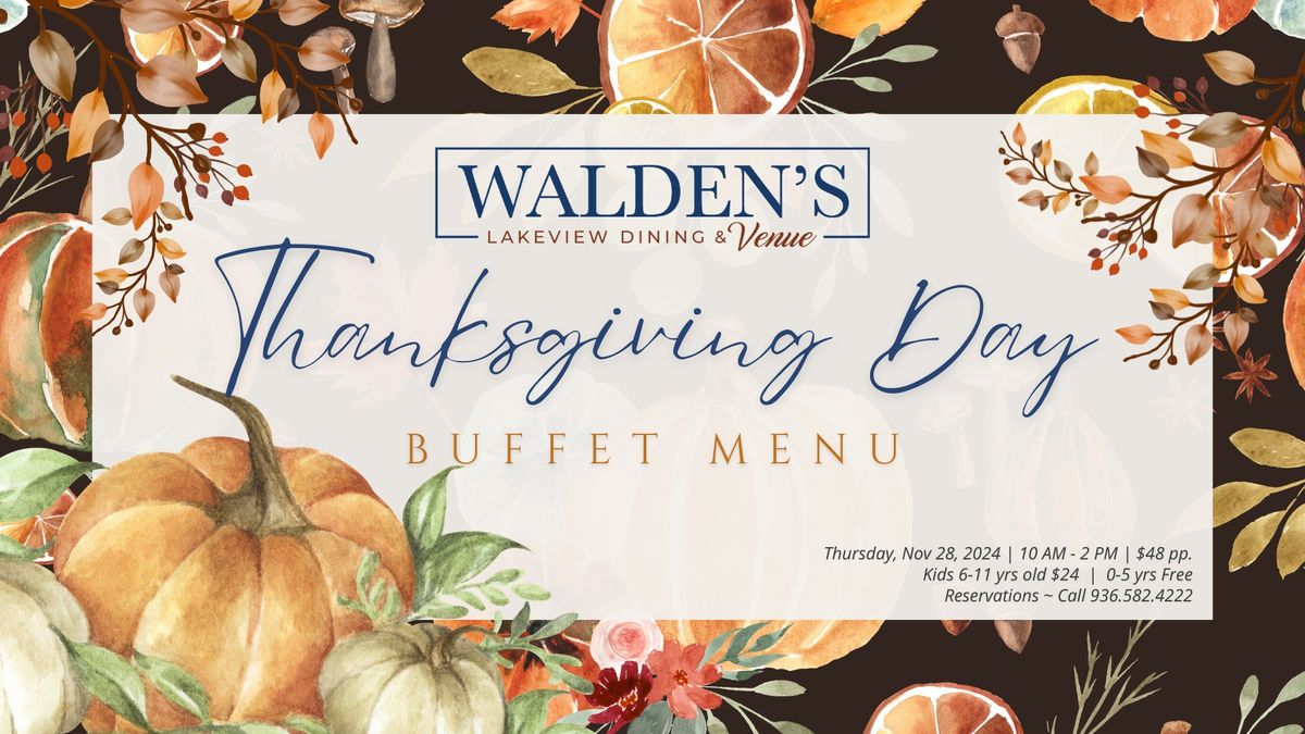 Walden's Annual Thanksgiving Day Buffet