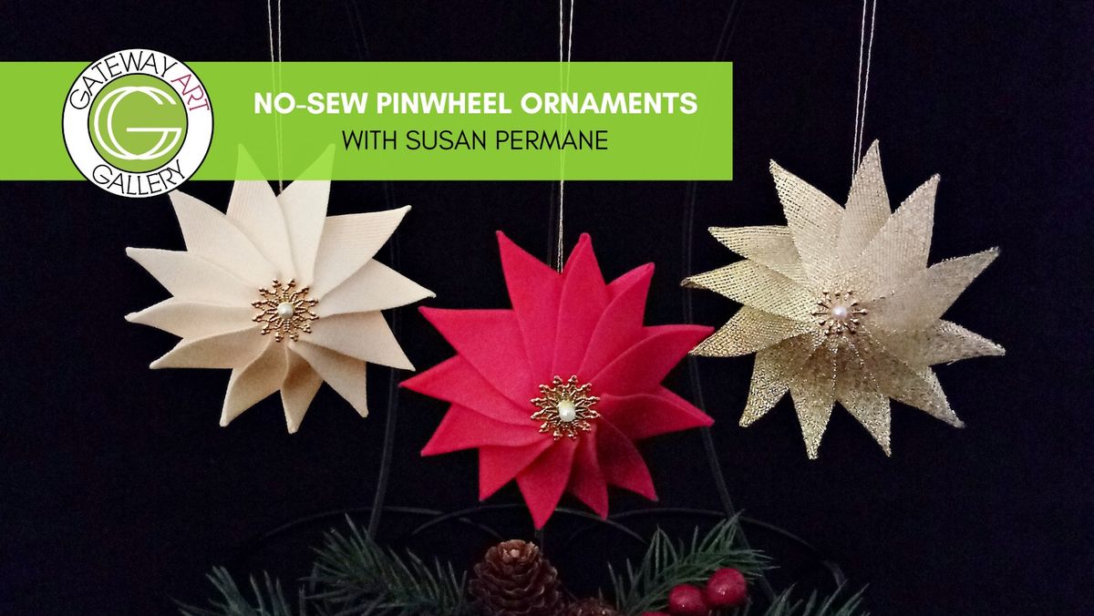 No-Sew Pinwheel Ornaments