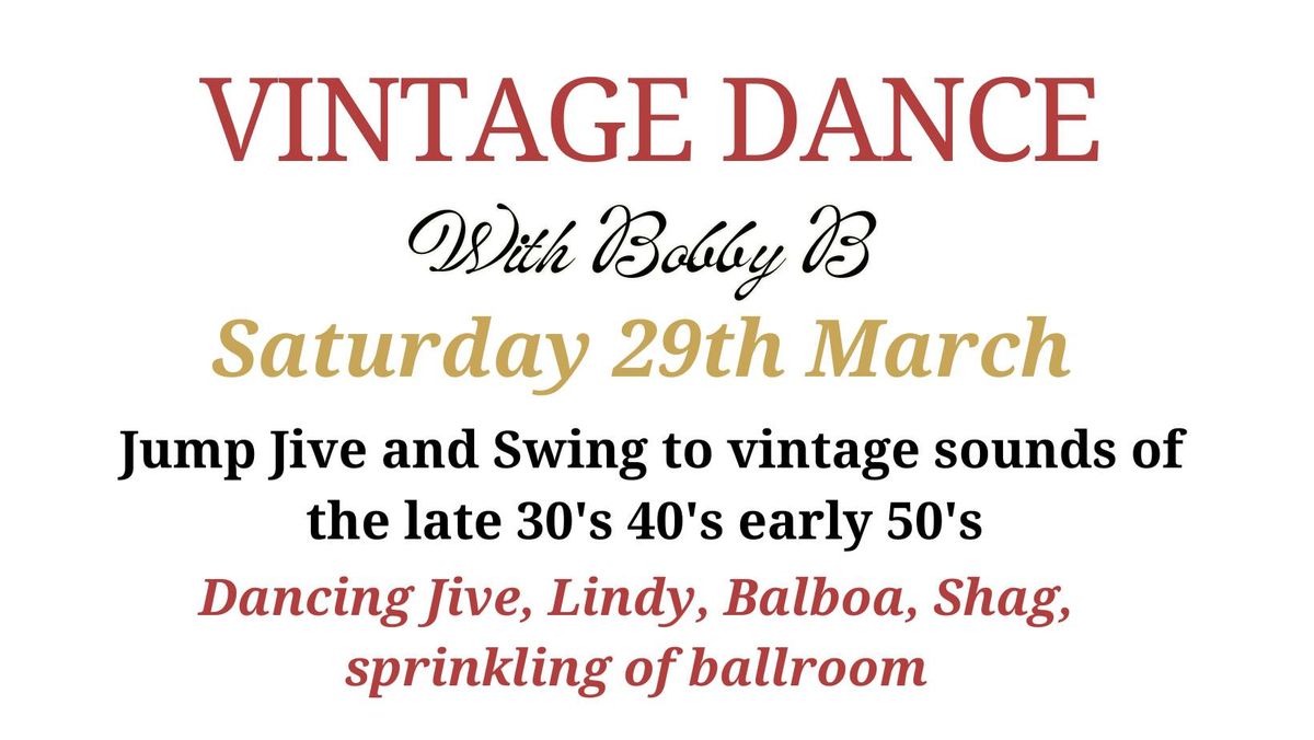 \ud83c\udf42 Vintage Dance Saturday 29th March \ud83c\udf42