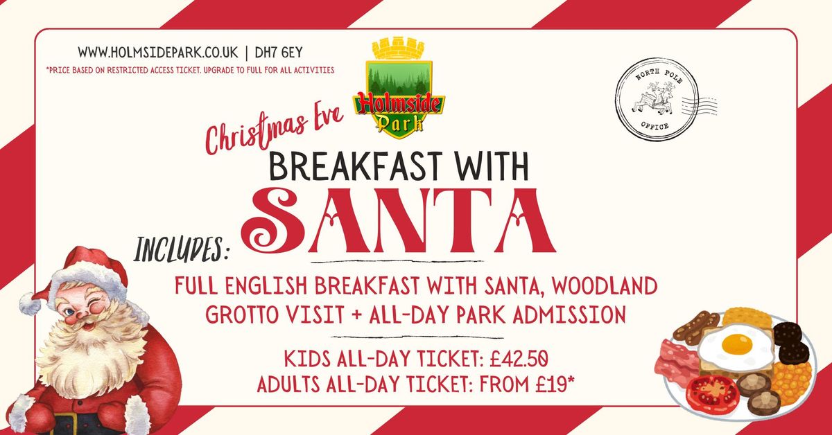 Christmas Eve Breakfast with Santa, Grotto Visit + All-Day Play @ Holmside Park