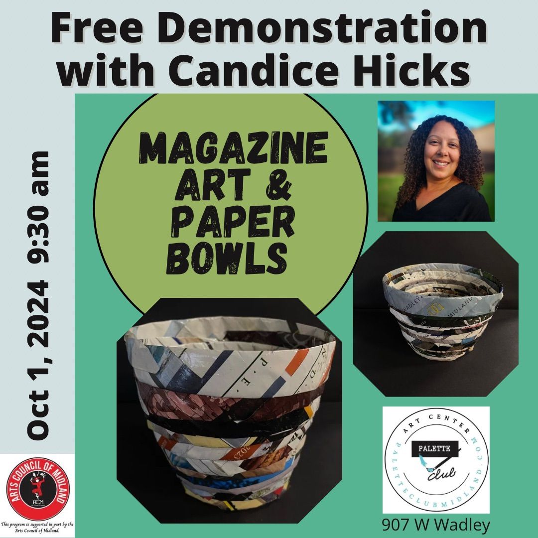 FREE DEMO - Magazine Art & Paper Bowls with Candice Hicks