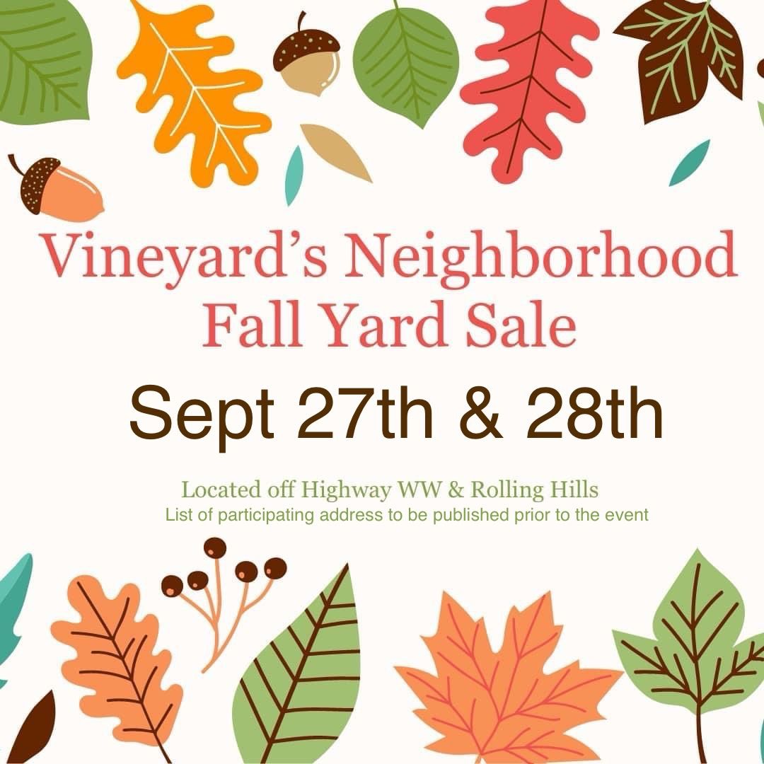 Vineyard\u2019s Neighborhood Fall Yard Sale