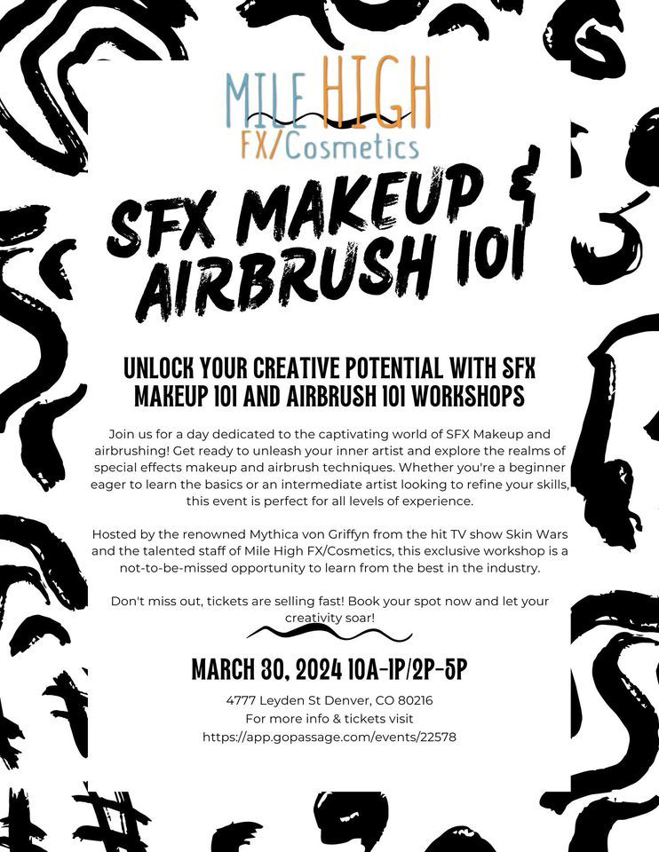 SFX Makeup 101 & Airbrush 101 (In-Person and Virtual)