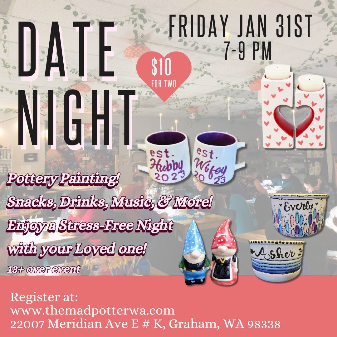 Date Night Pottery Painting