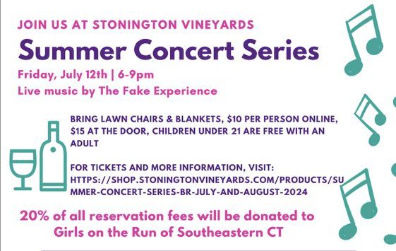 Summer Concert Series with The Fake Experience to Benefit Girls on the Run