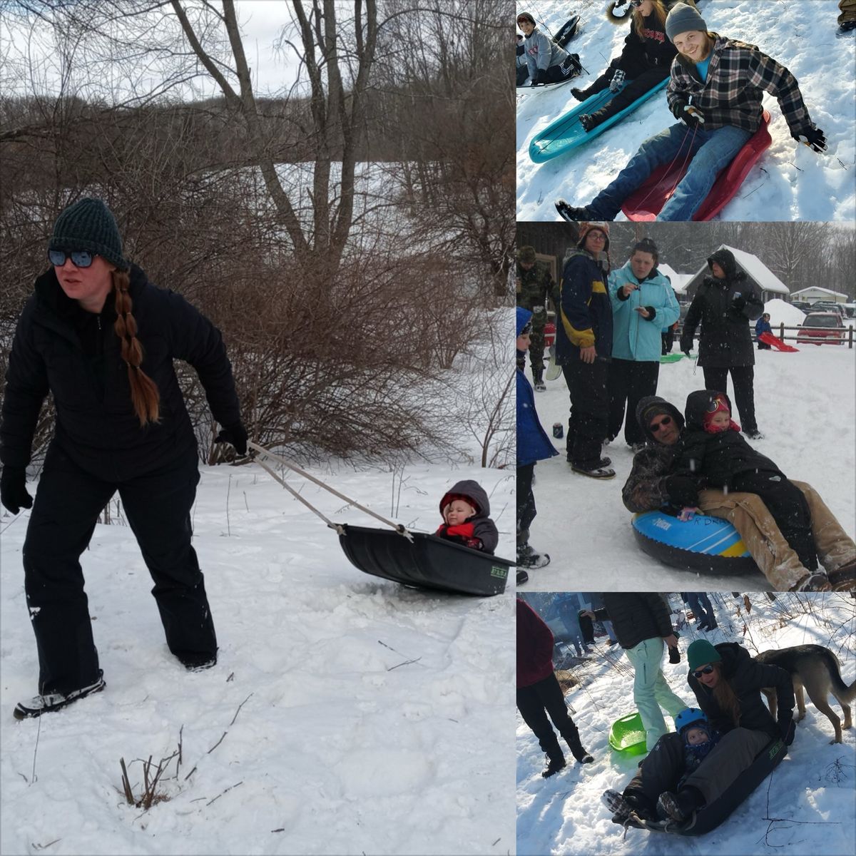 Drake annual sledding party