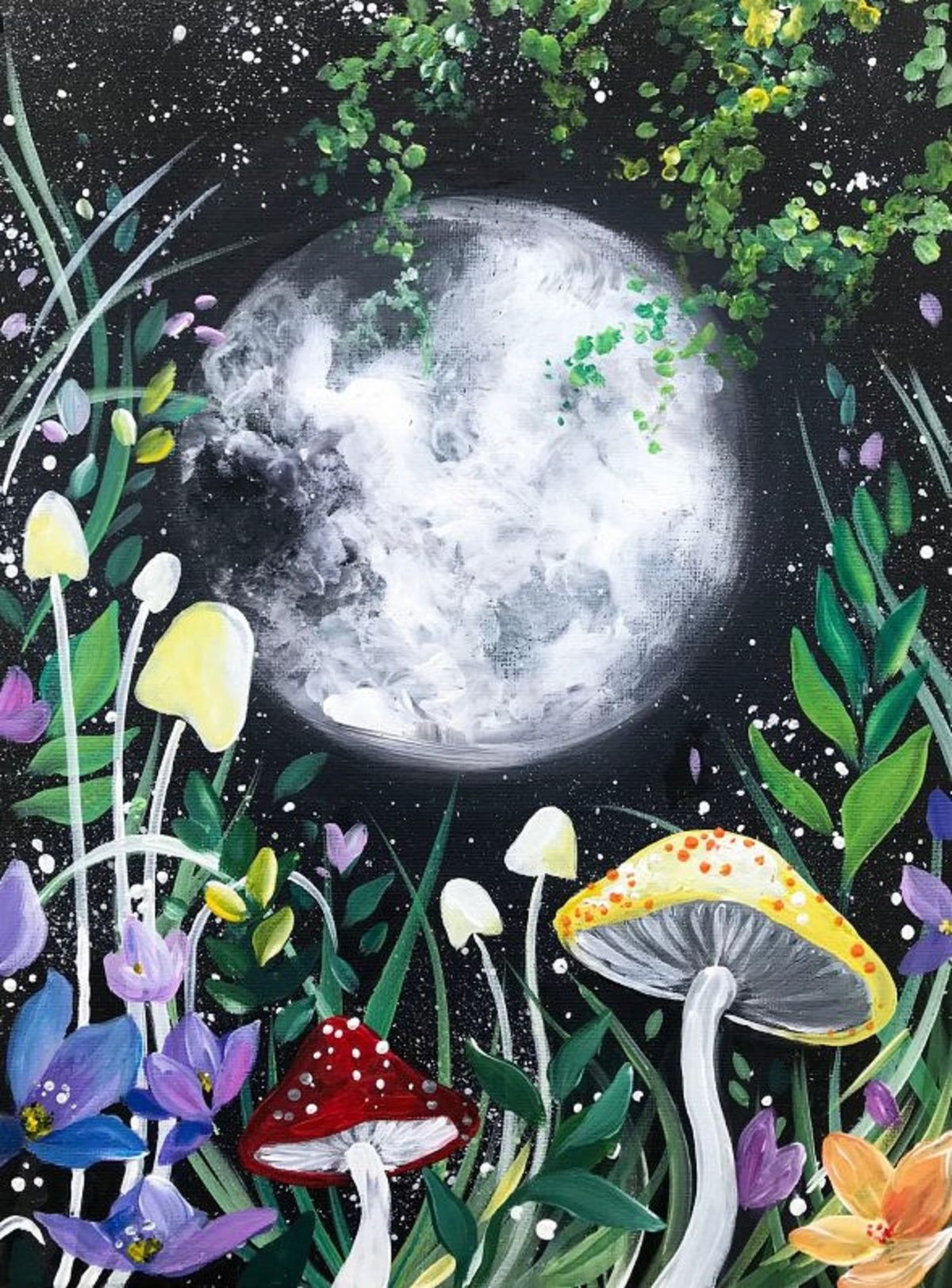 Join Brush Party to paint "Moonlit Magic" - The Dolphin, Wallingford