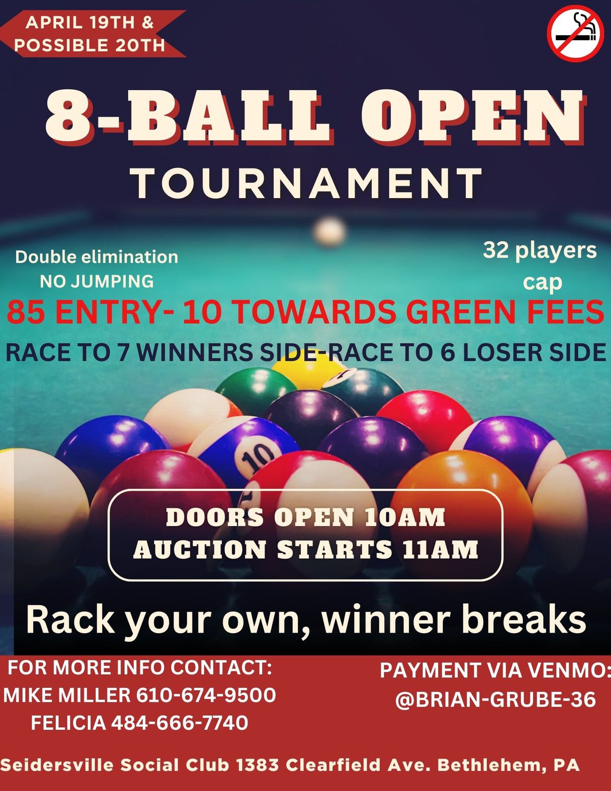 8 Ball Open Tournament 