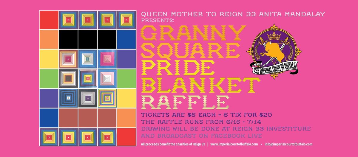 Queen Mother to Reign 33's Granny Square Pride Blanket Raffle