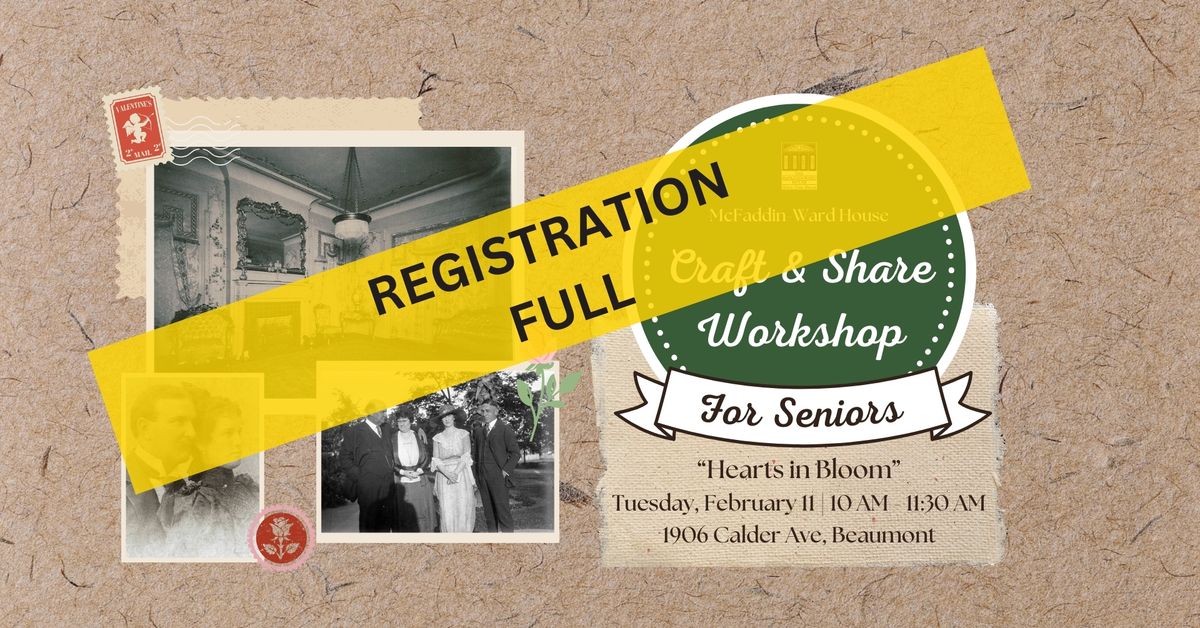 Craft & Share Workshop for Seniors \u2013 Hearts in Bloom