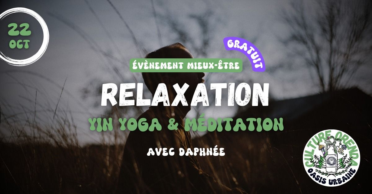 RELAXATION : Yin yoga & m\u00e9ditation