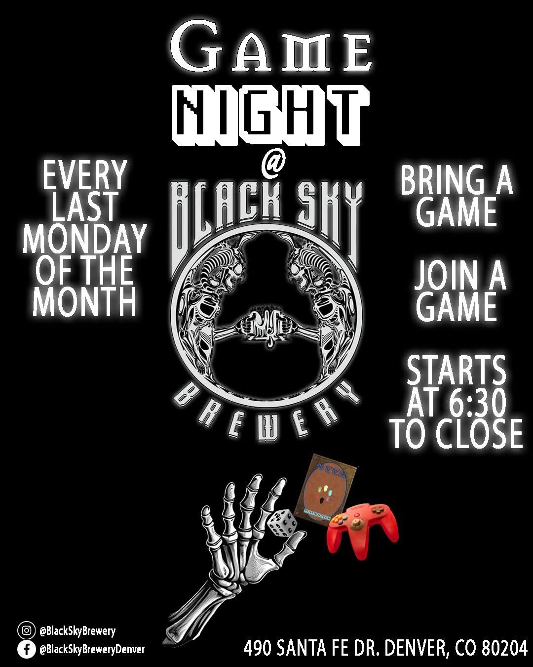 Game Night at Black Sky