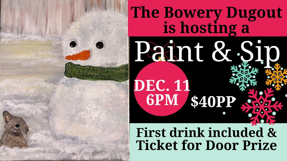 Paint and Sip at The Bowery Dugout