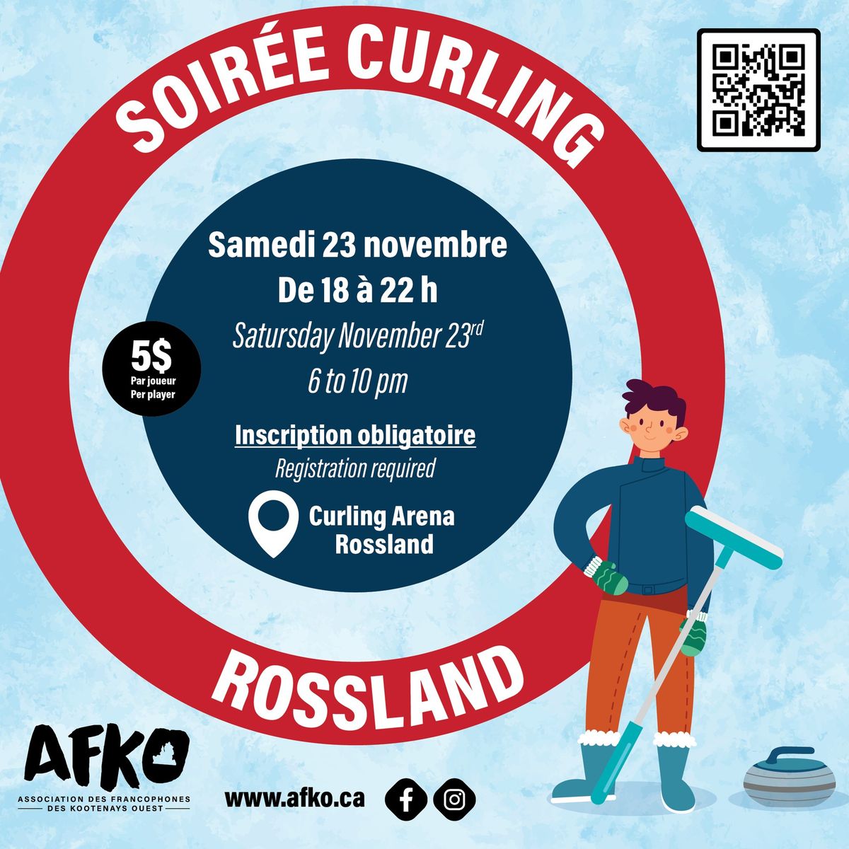 Curling \u00e0 Rossland le 23 novembre