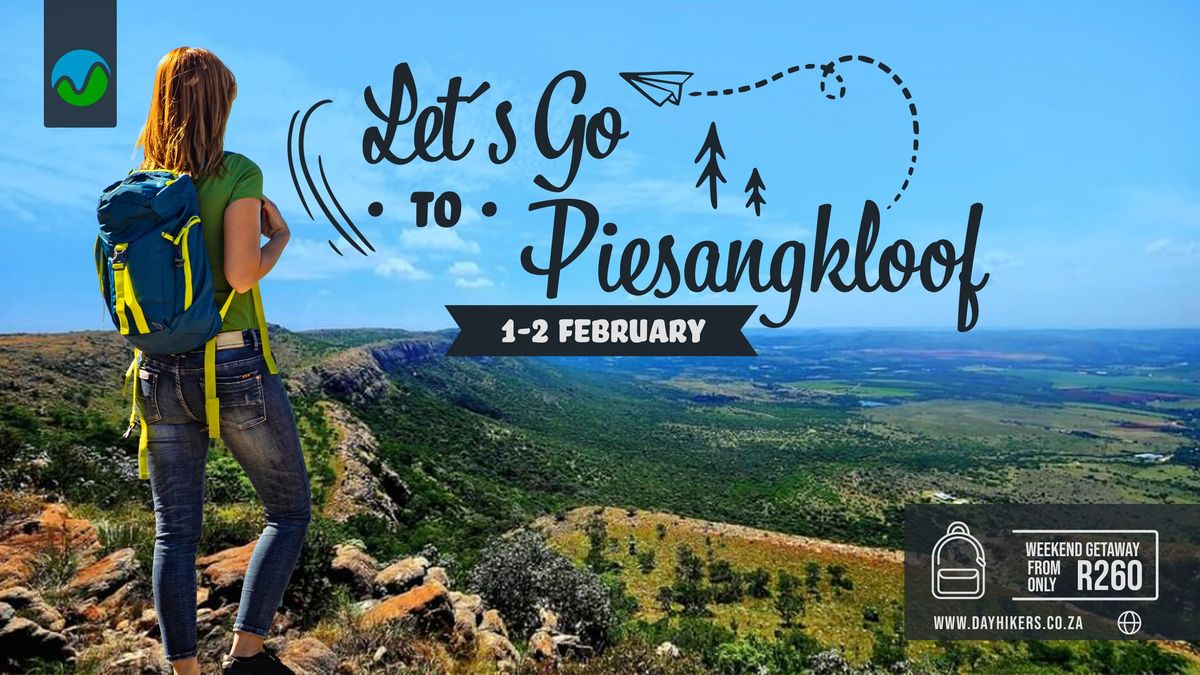 Piesangkloof Hike and Camp Experience. Arrive Saturday and do an early morning hike Sunday.