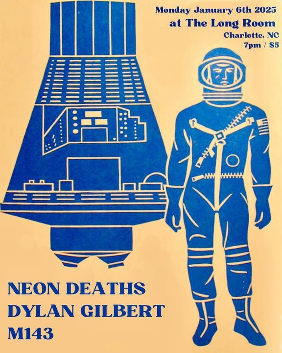 The first @thelongroomclt music show of 2025 featuring @neondeaths @dylangilbertmusic & @m143sounds 