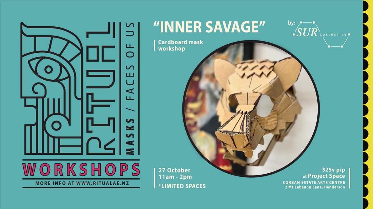 INNER SAVAGE - create your cardboard mask with Sur Collective