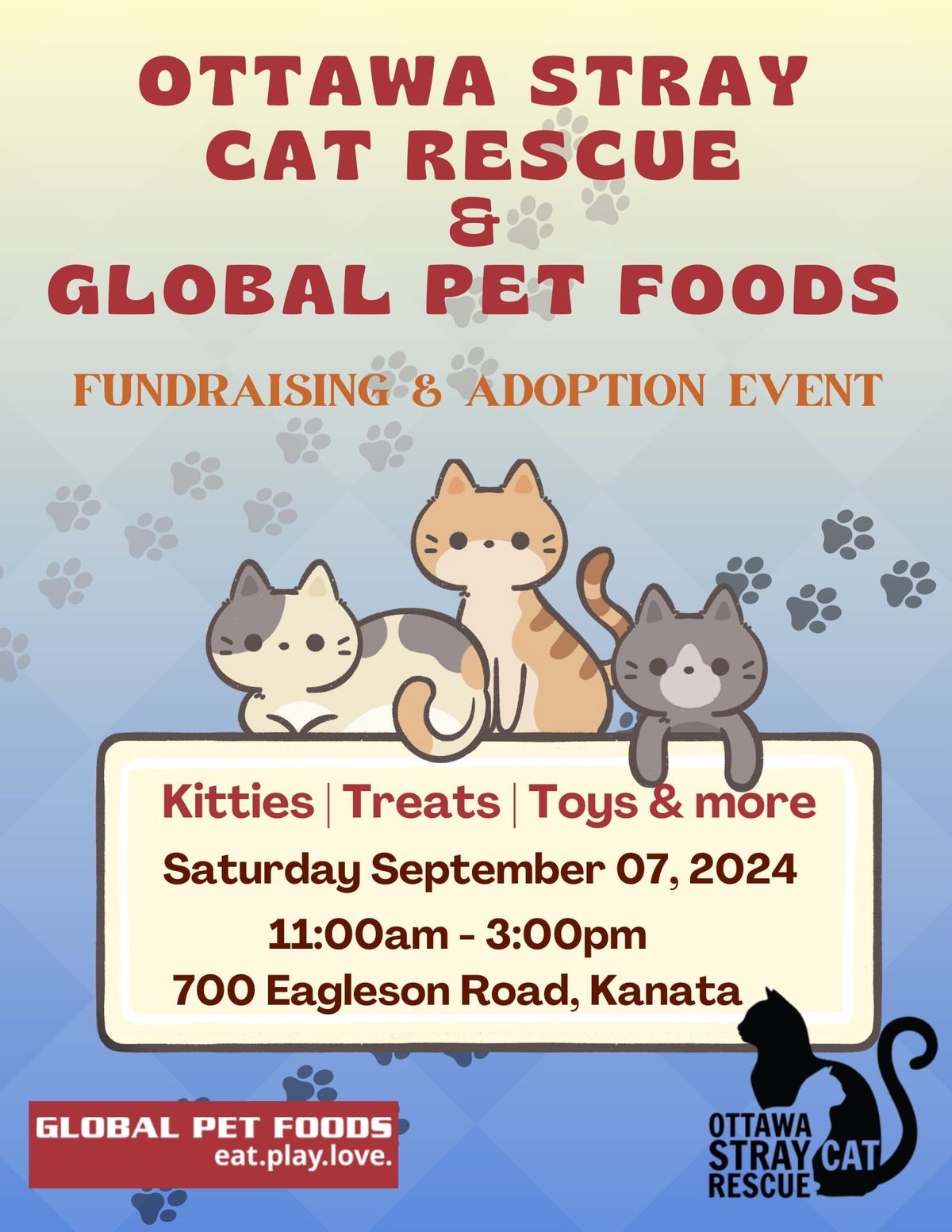 Adoption & Fundraising Event - Global Pet Foods Kanata