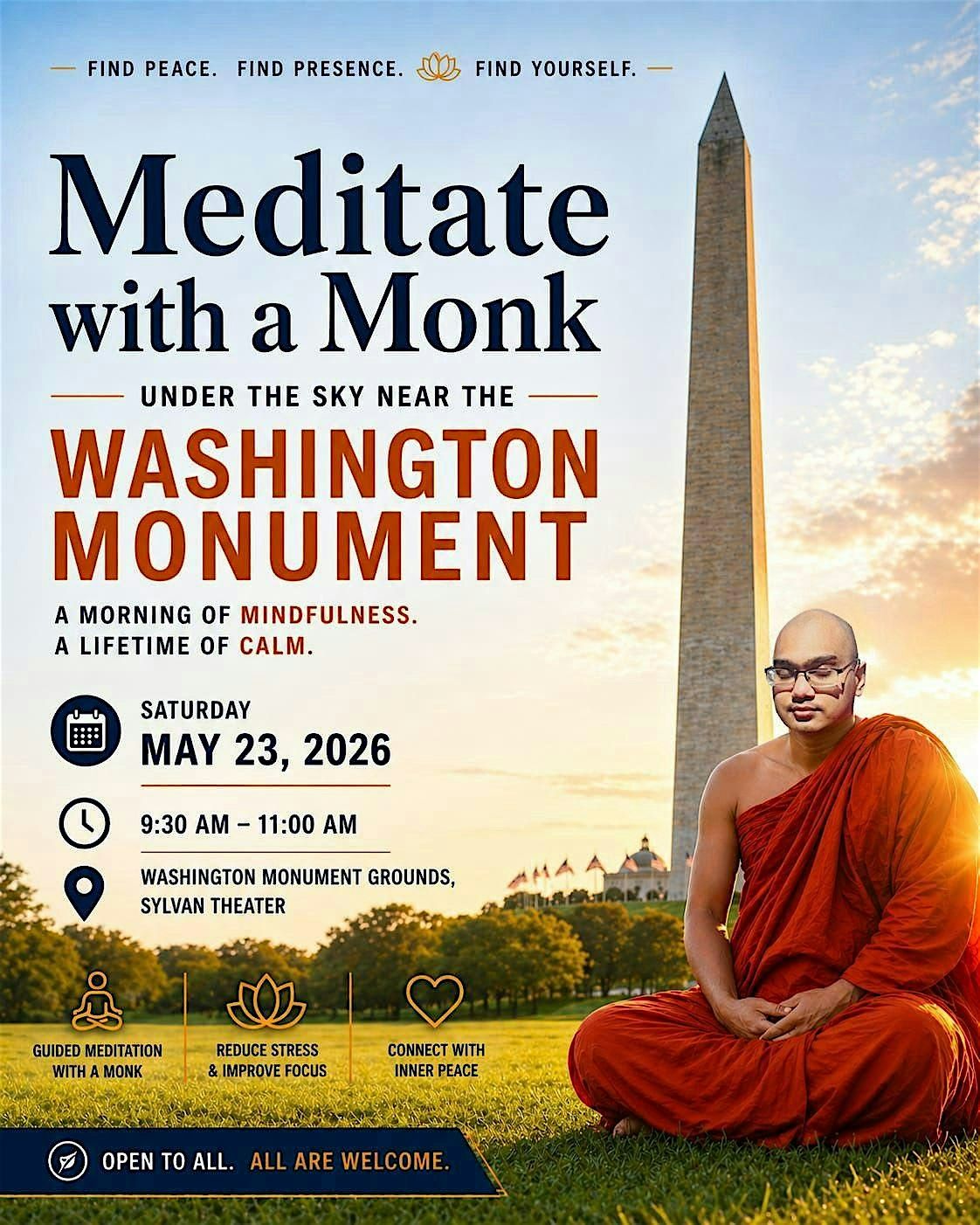 Meditate with a Monk at the Washington Monument