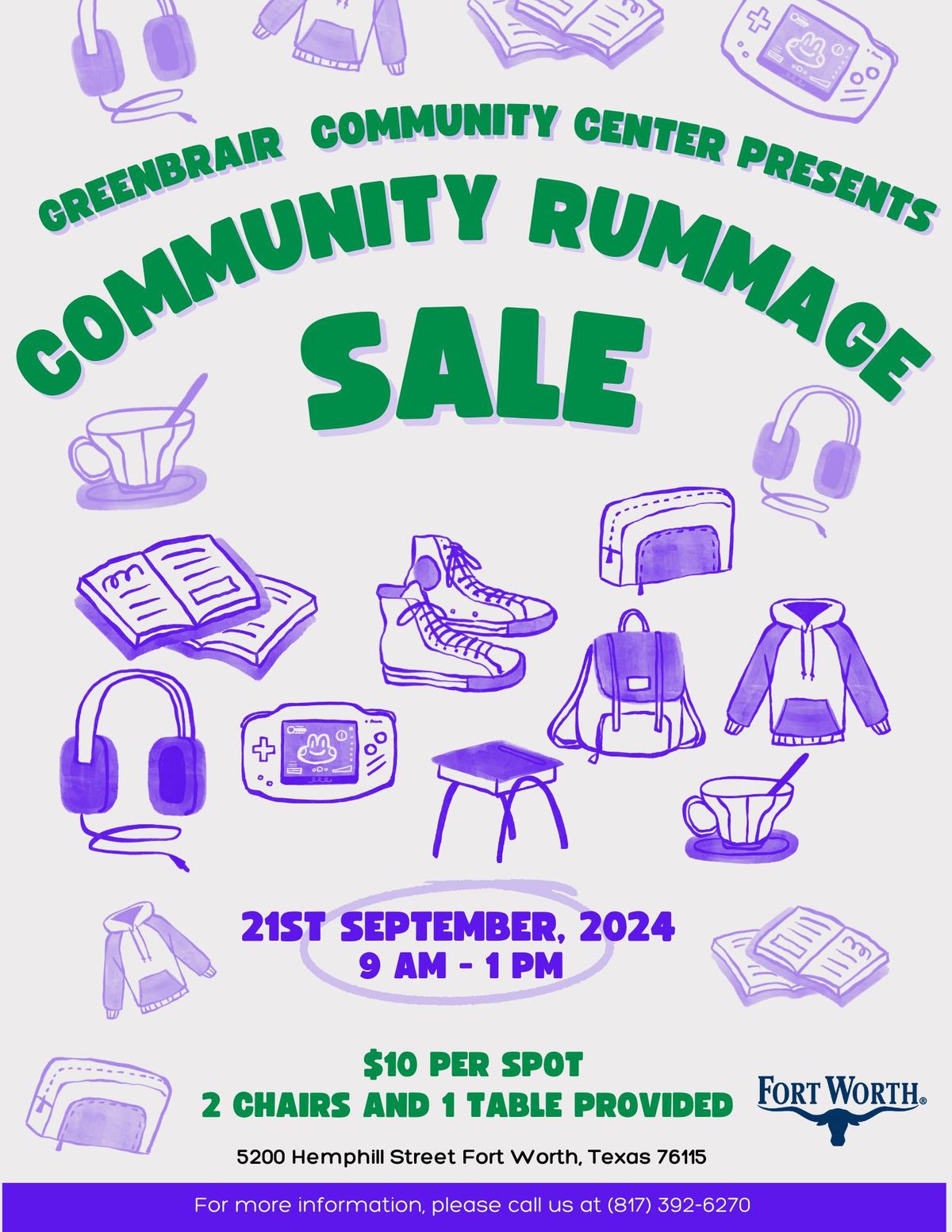 Community Rummage Sale at Greenbriar Community Center 