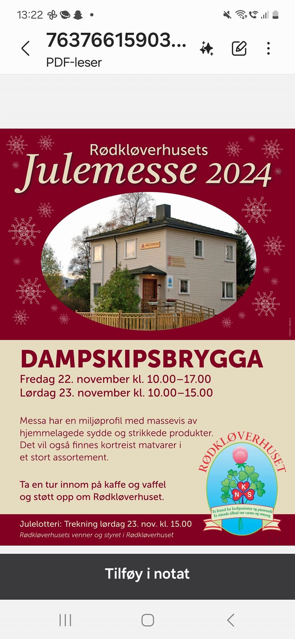 Julemesse R\u00f8dkl\u00f8verhuset Levanger