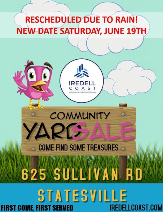 Community Yard Sale, Iredell COAST, Statesville, 19 June 2021