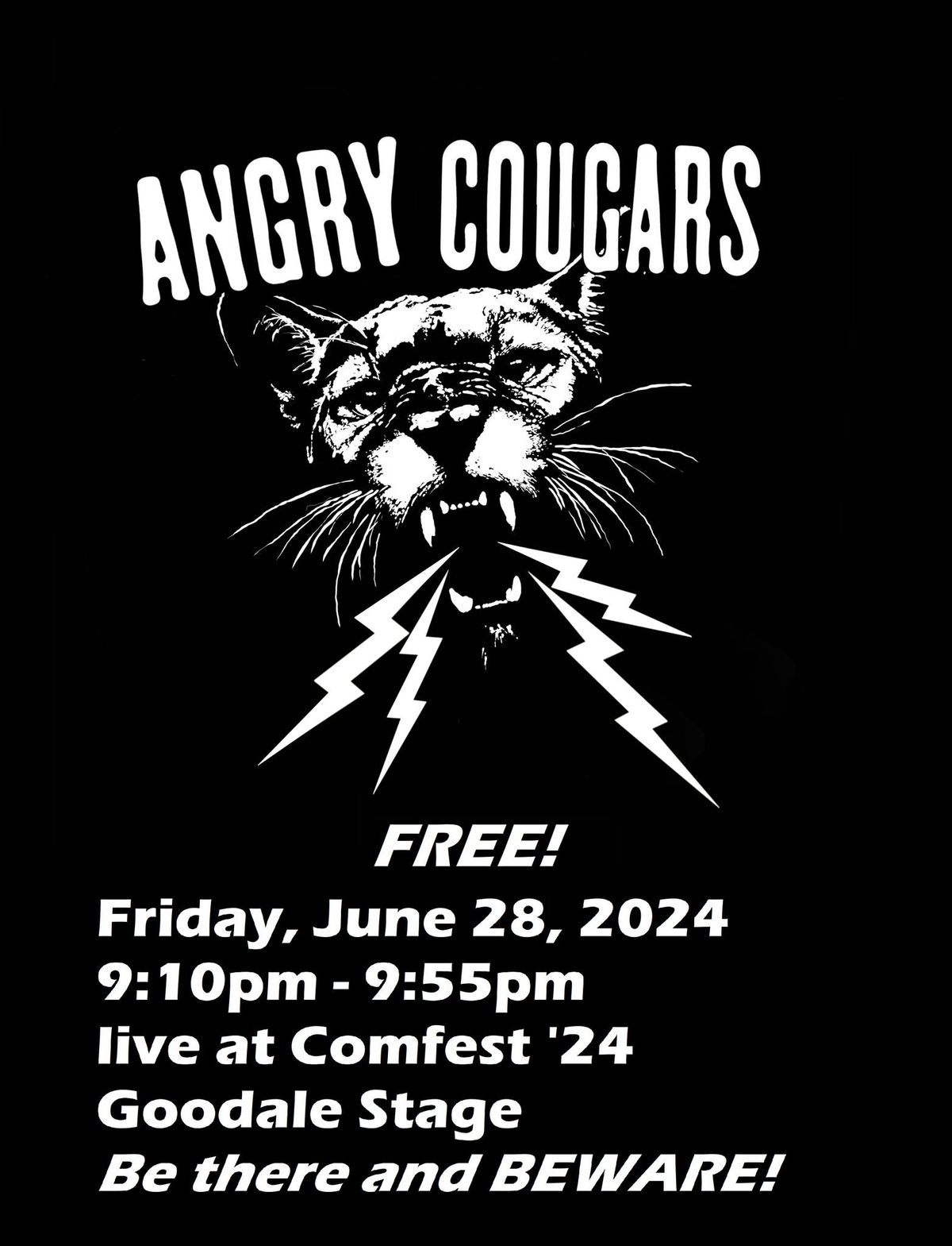 Angry Cougars at Comfest - Friday, June 28