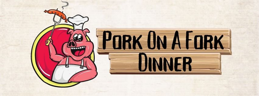 Pork On A Fork Dinner with Basket Drawing