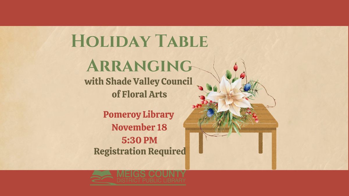 Holiday Table Arranging 