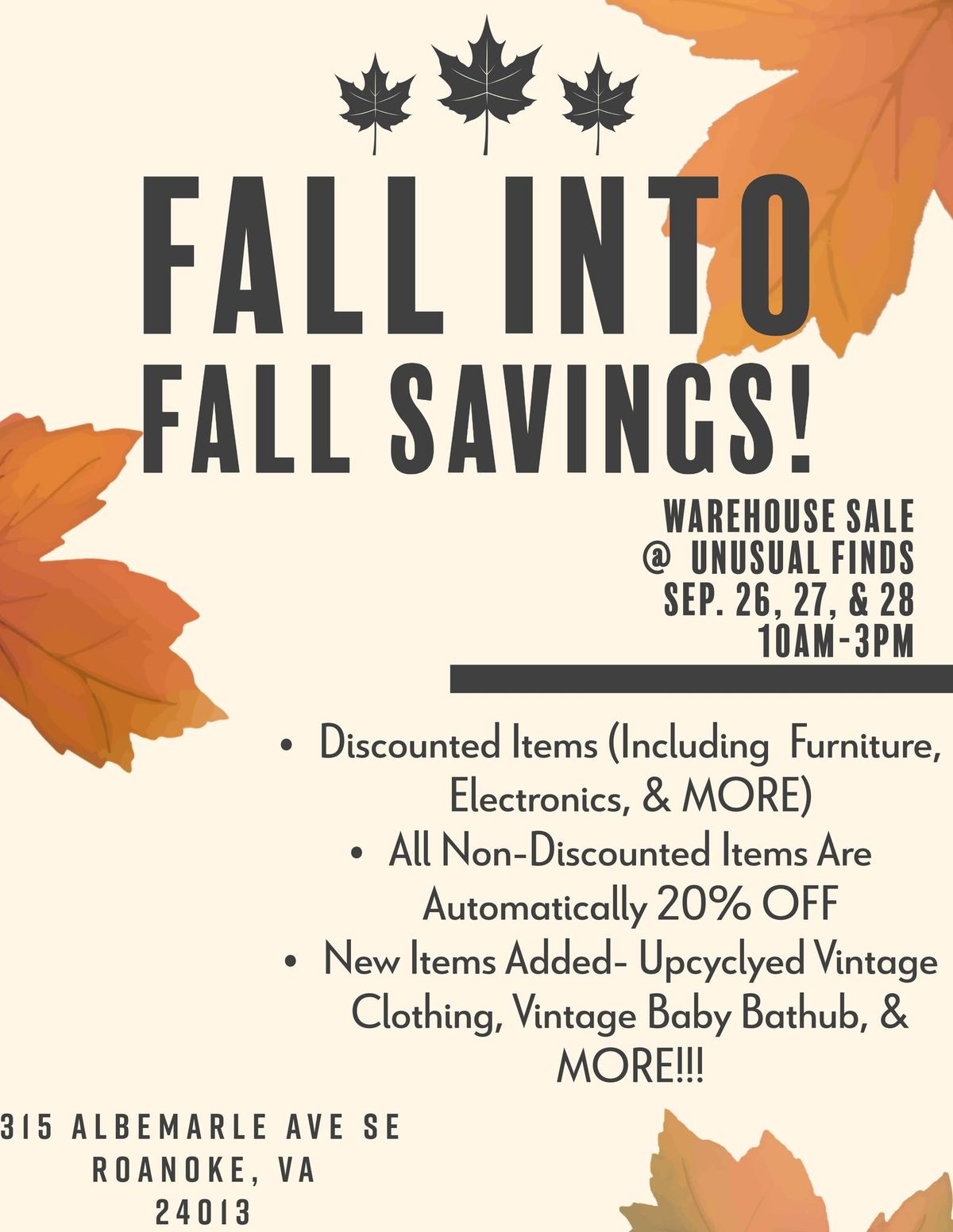 Fall Into Fall Savings