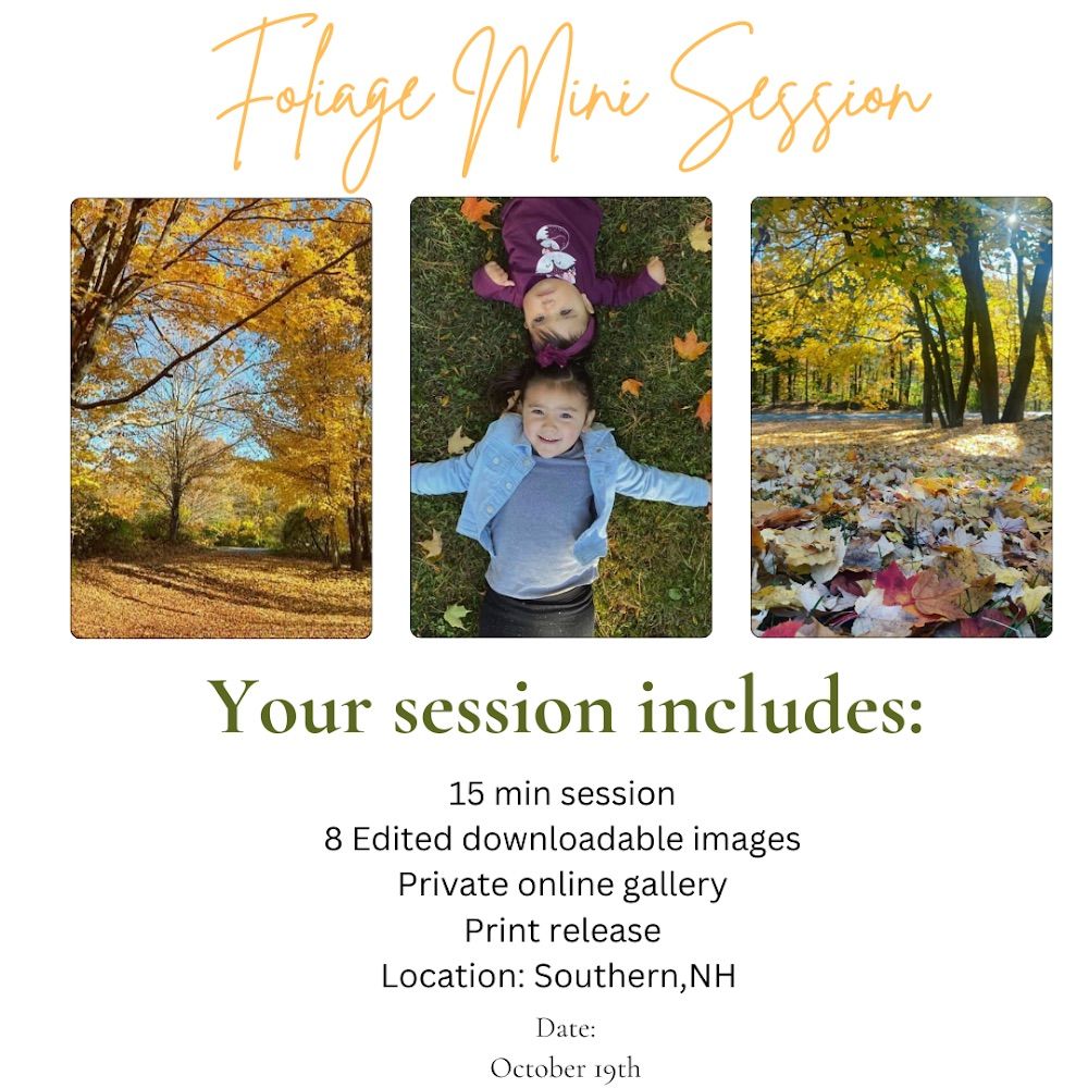 Fall Foliage Mini sessions!