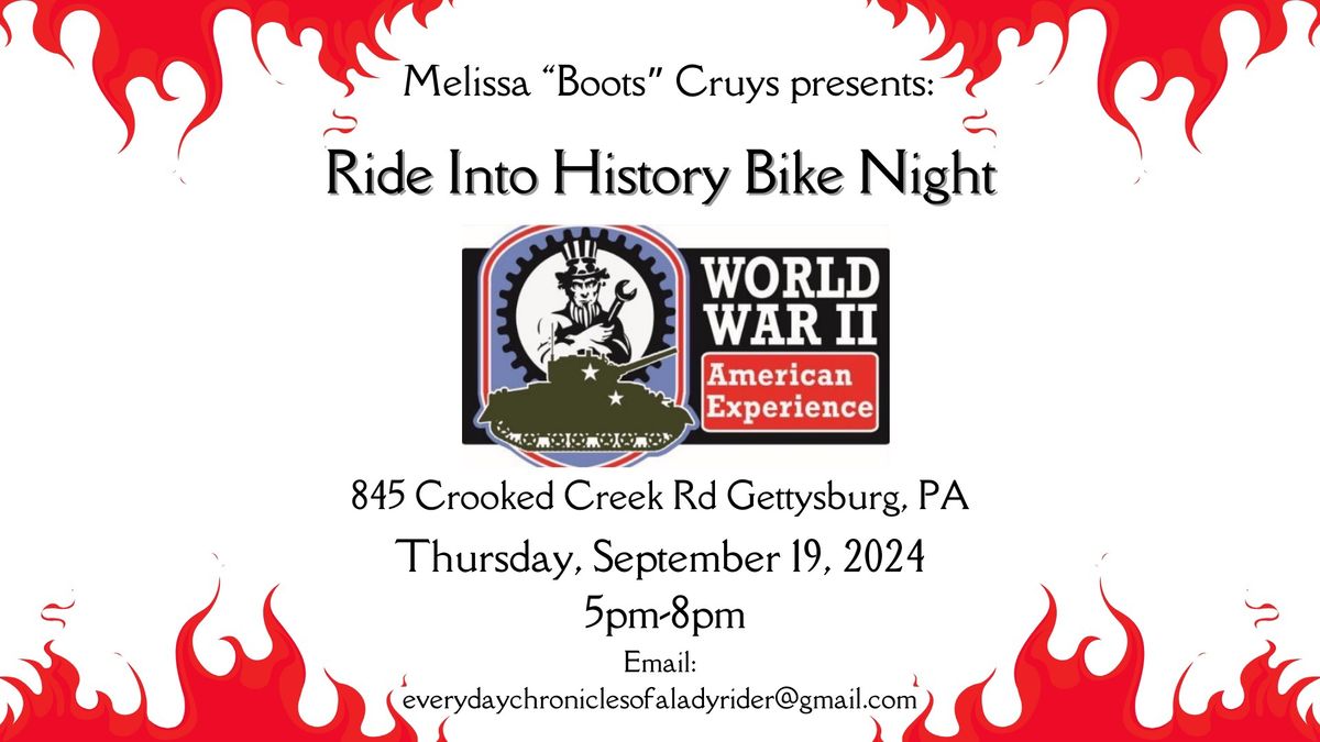 Ride Into History Bike Night with \u201cBoots\u201d