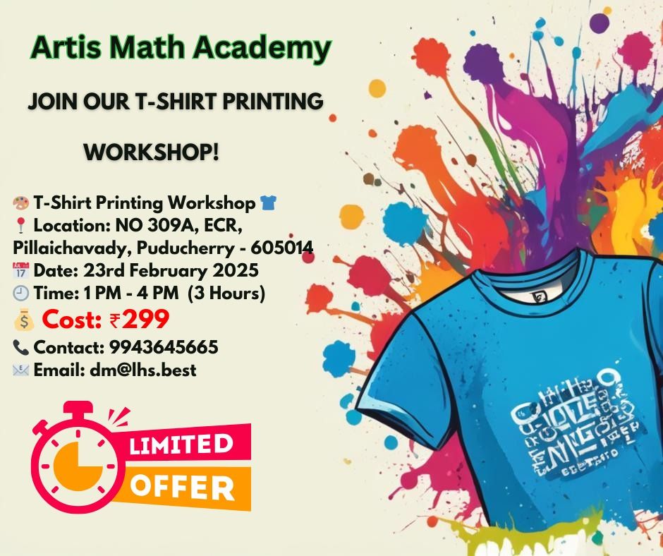 T- SHIRT PRINTING WORKSHOP