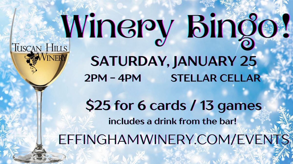 Winery Bingo! January