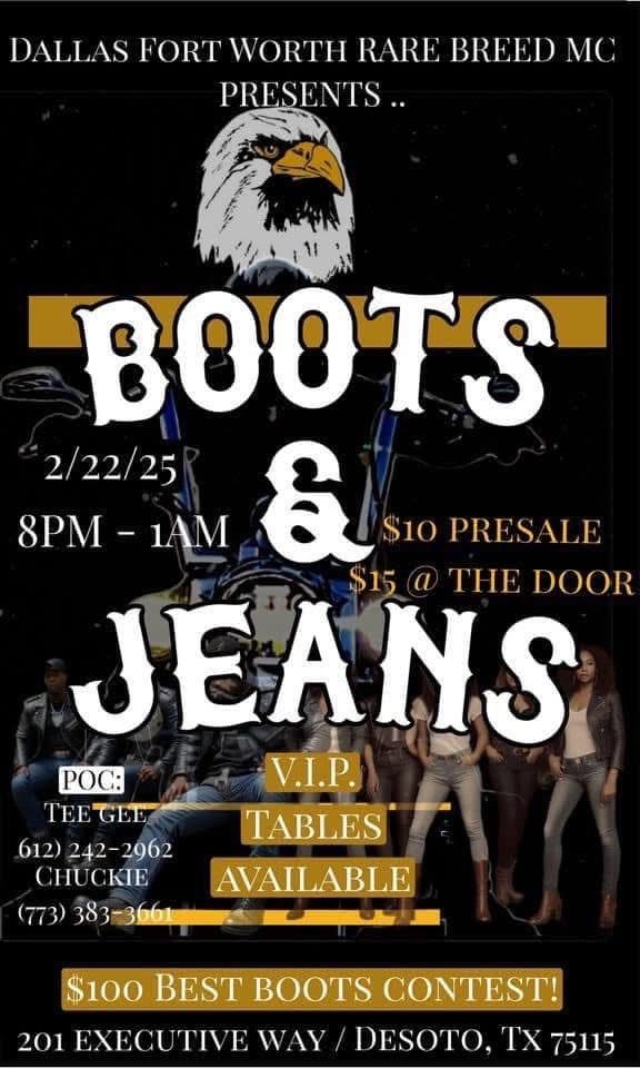 Boots & Jeans DFW Rare Breed MC