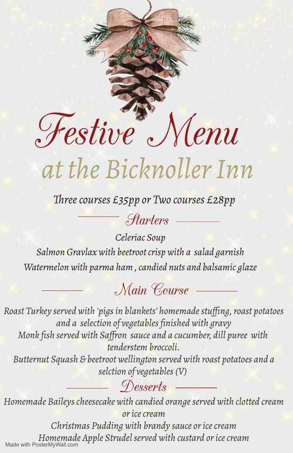 Festive Menu Bookings