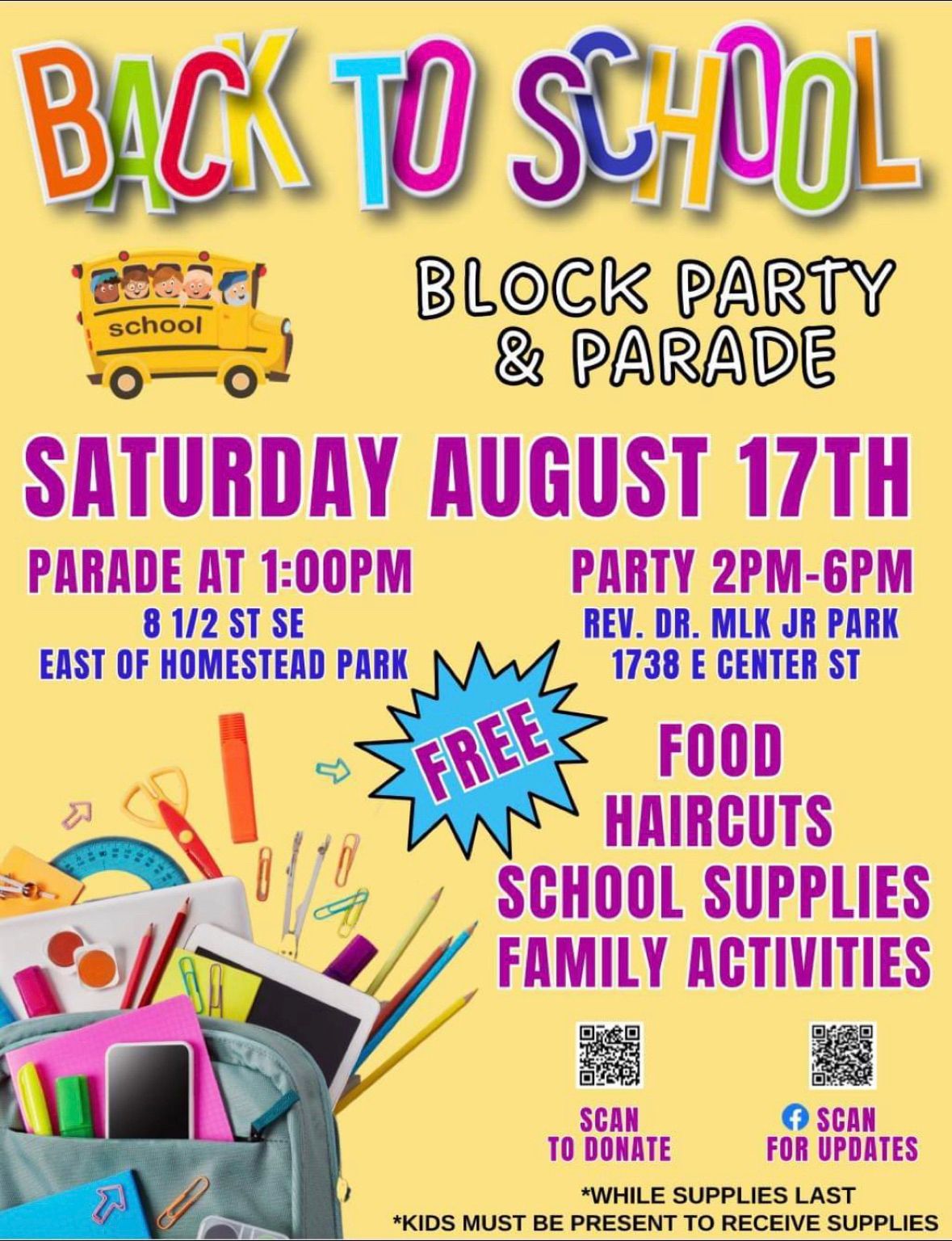 Rochester\u2019s 4th Annual Back to School Block Party and Parade