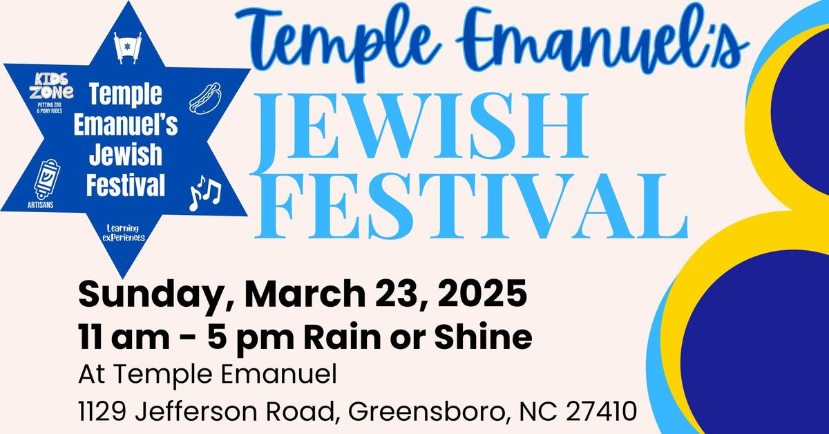 Temple Emanuel's Jewish Festival