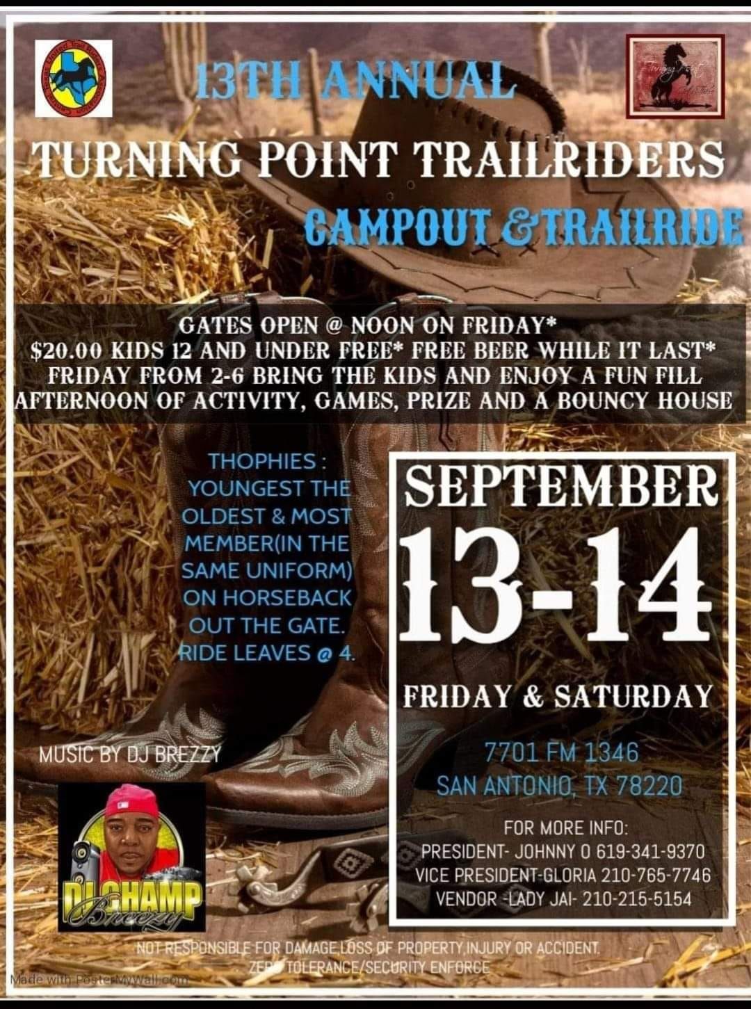 Turning Point Trailriders 13th Annual Campout and Trail ride