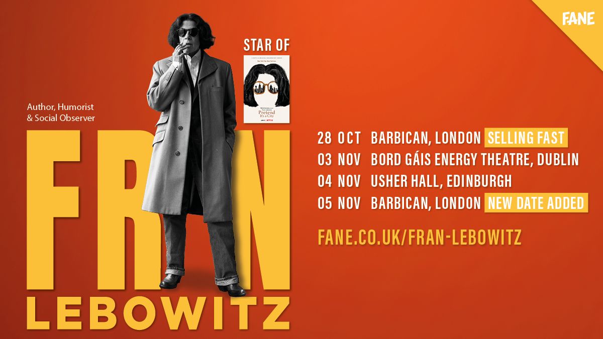 London UK (Night 2), An Evening with Fran Lebowitz