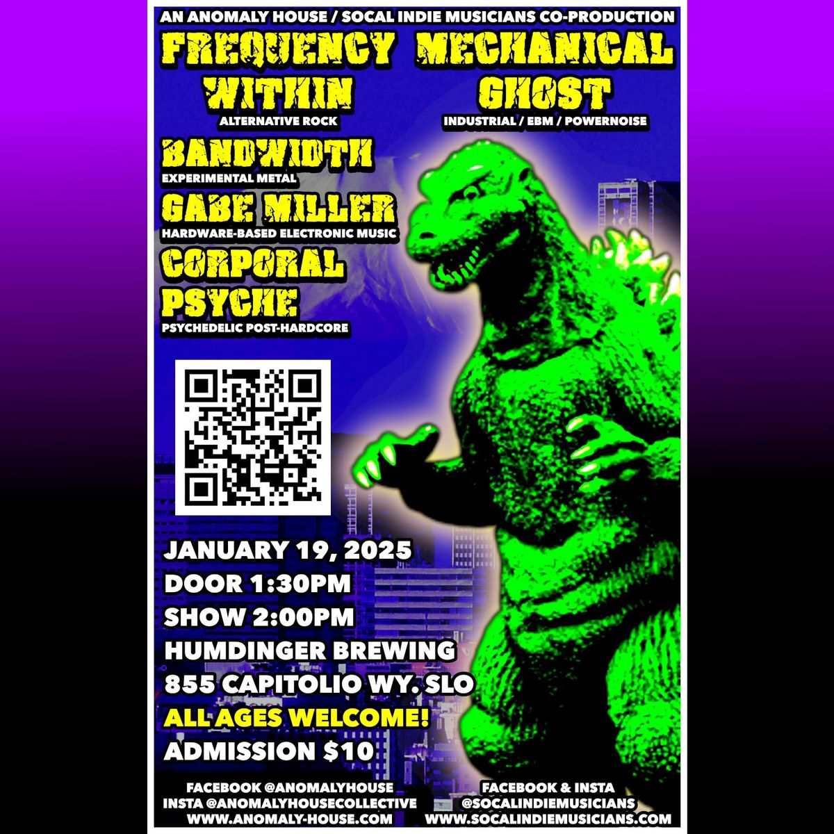 FREQUENCY WITHIN, MECHANICAL GHOST, BANDWIDTH, GABE MILLER, and CORPORAL PSYCHE Live in Concert