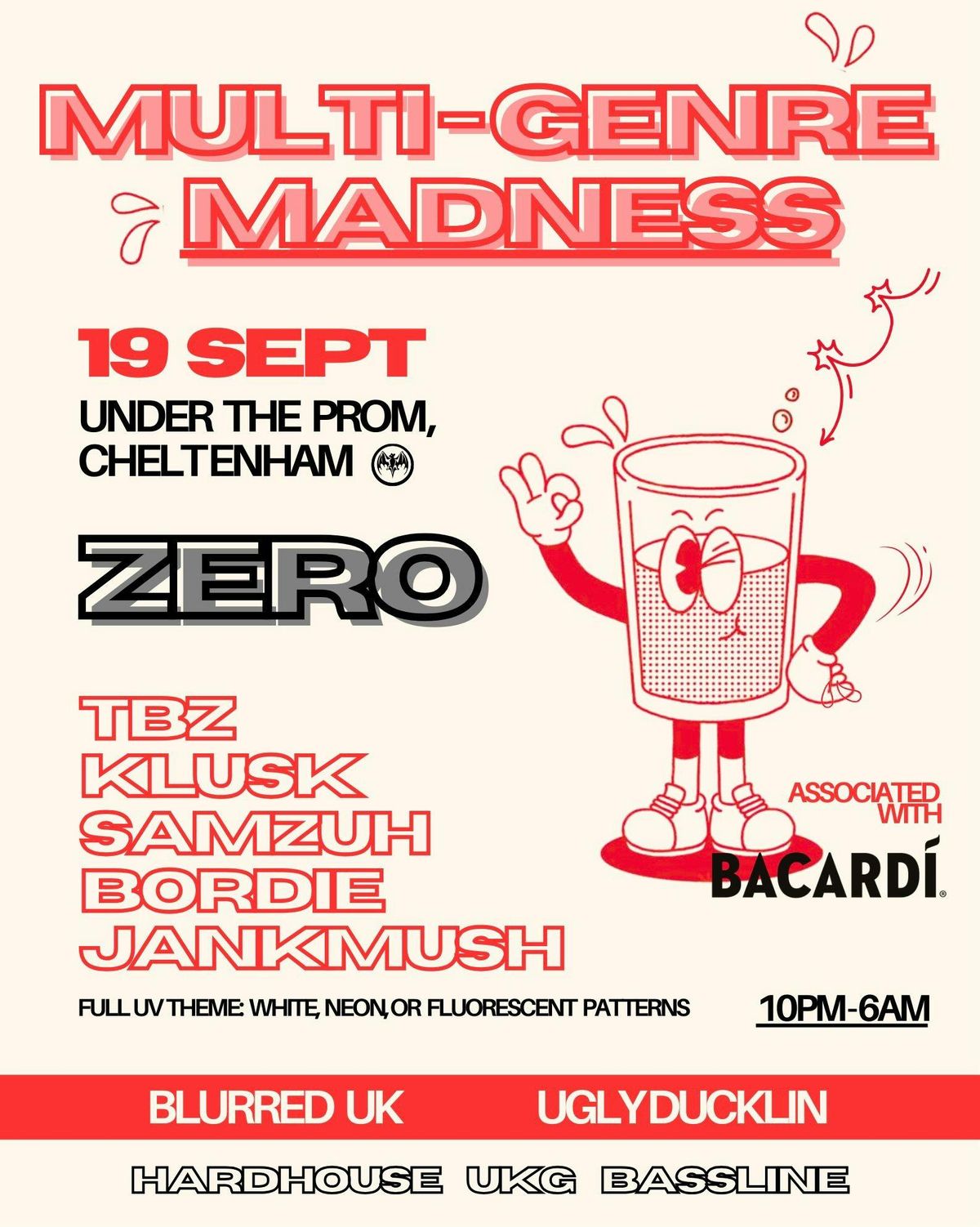 FRESHERS UV\/NEON Rave : DJ ZERO + many more