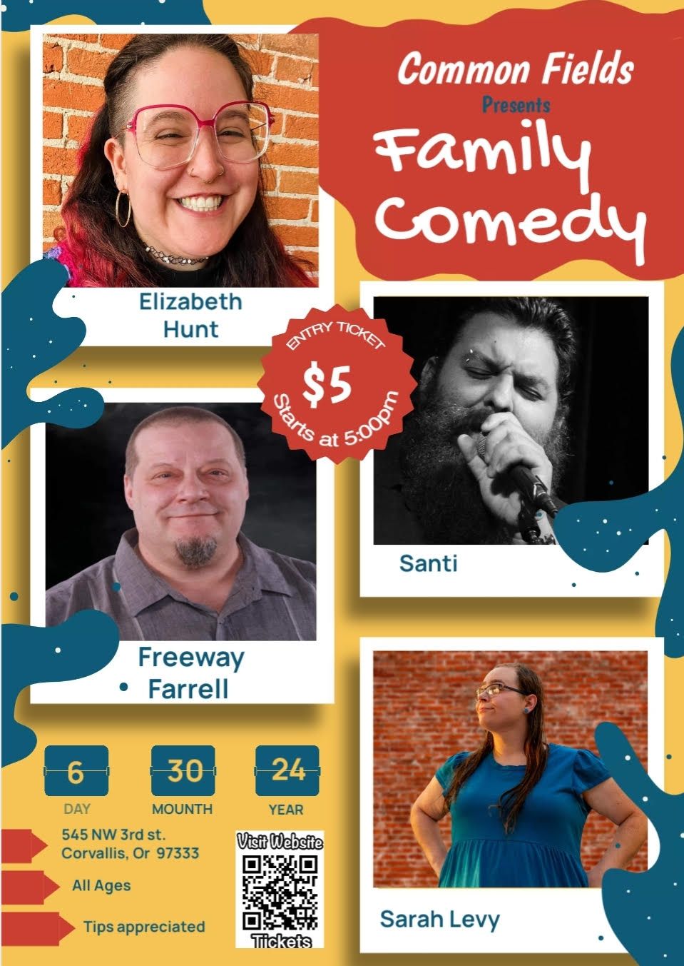 Family comedy night @ Common Fields